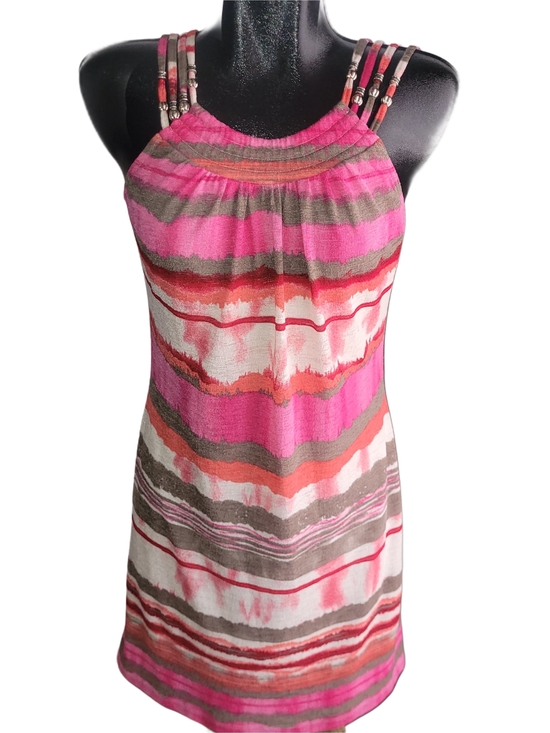 Source Unknown Dresses & Skirts - Donna Colorful Striped Halter Style Midi Dress Size M